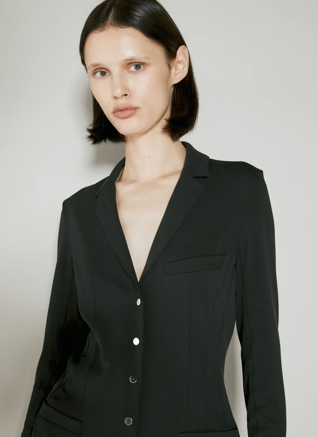 V-Neck Long-Sleeved Shirt