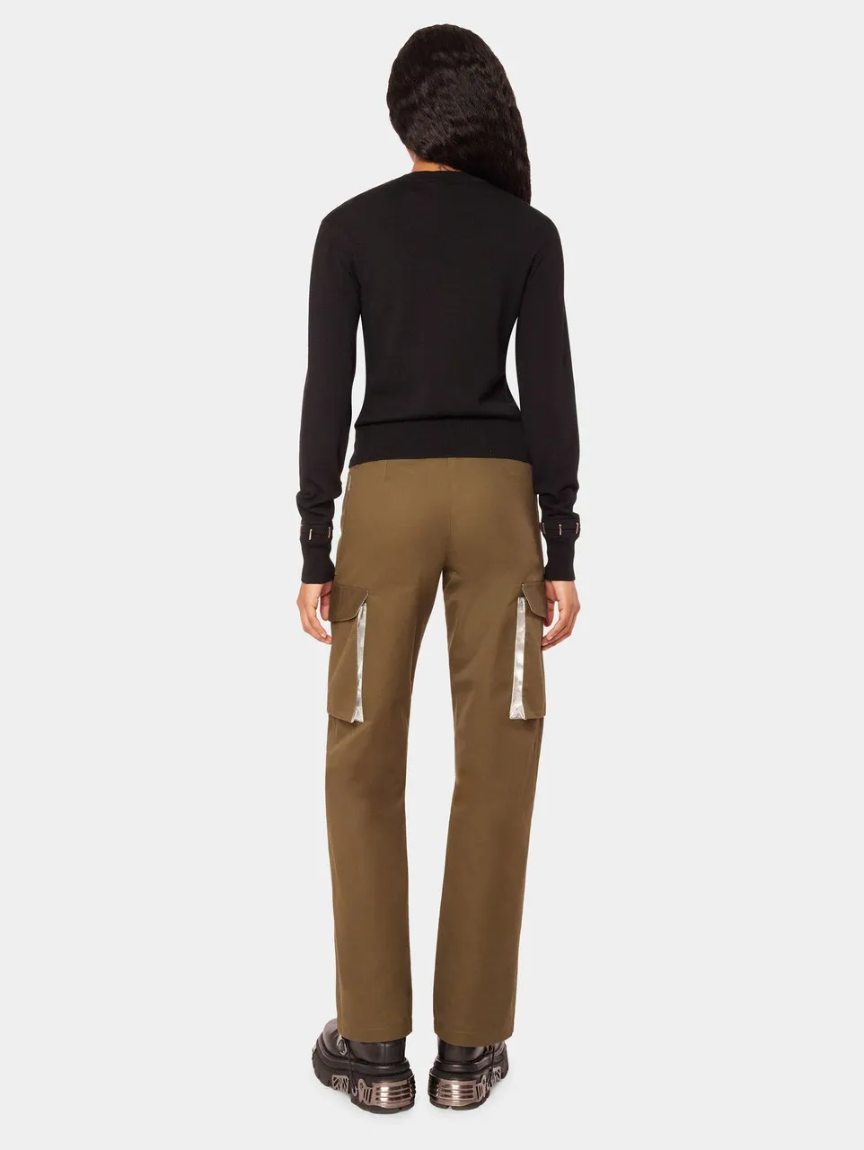 Mid Rise Straight Leg Pants
