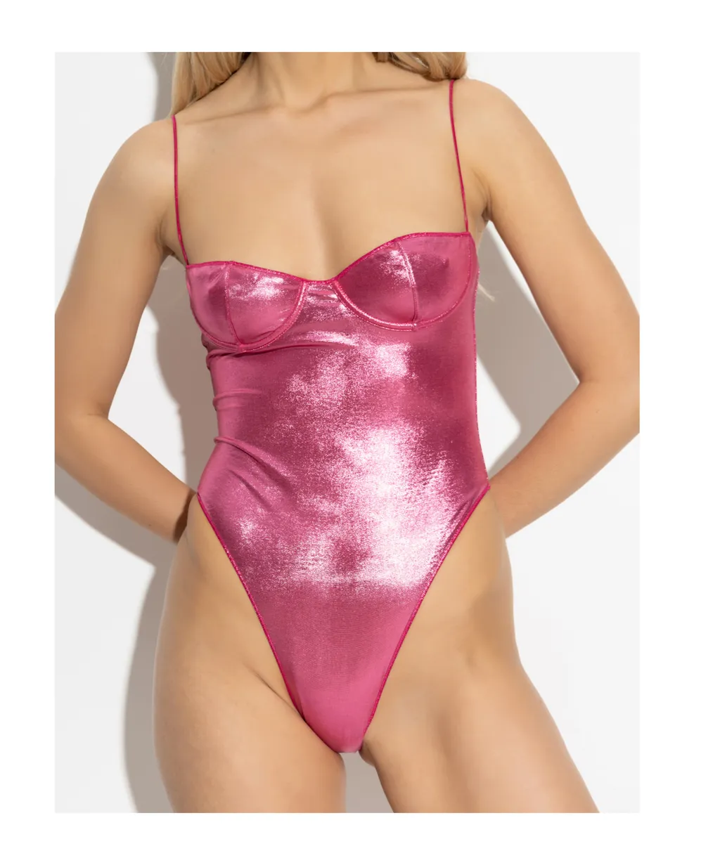 Metallic-Finish Swimsuit