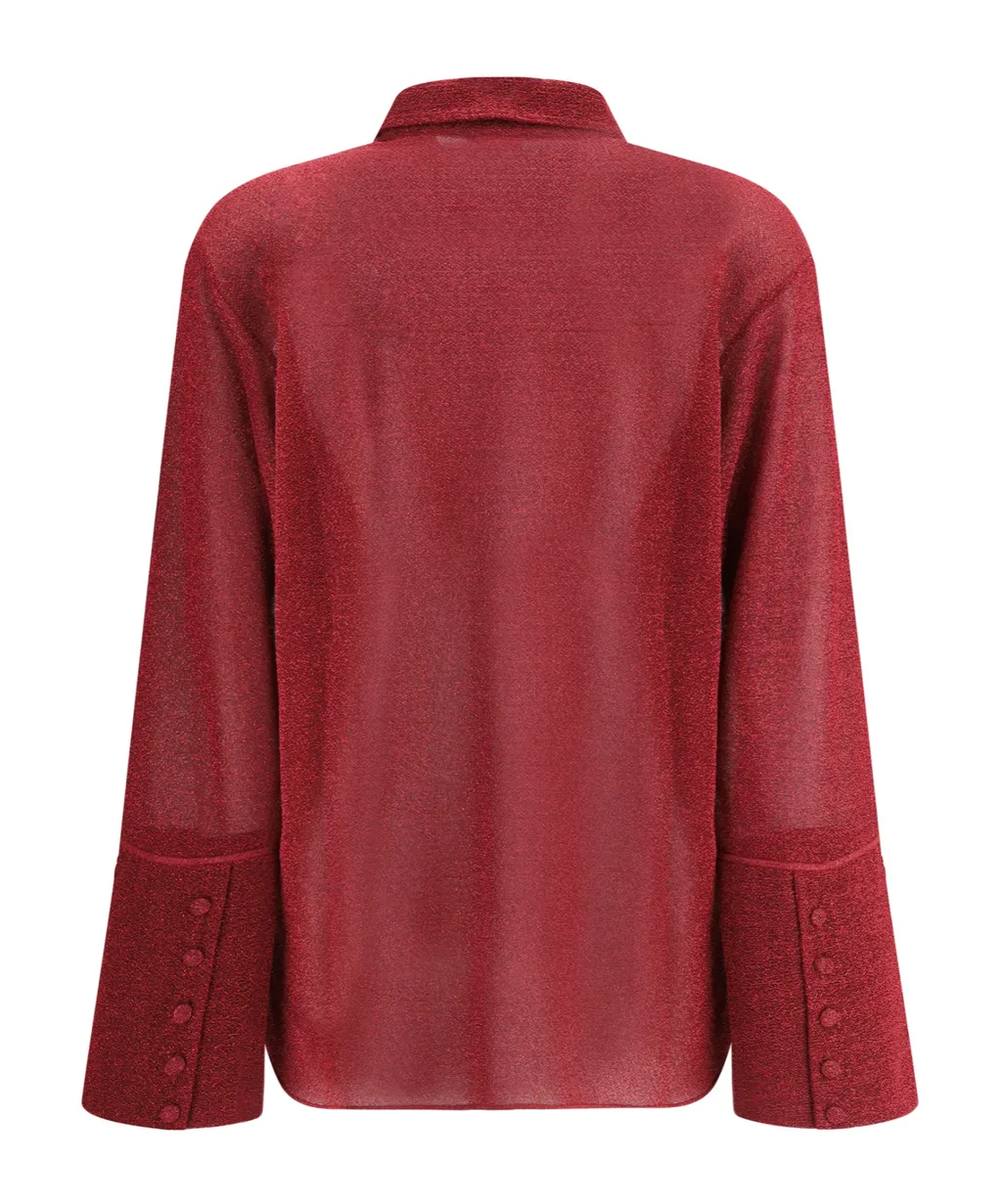 Lumiere Lurex Button-Up Shirt