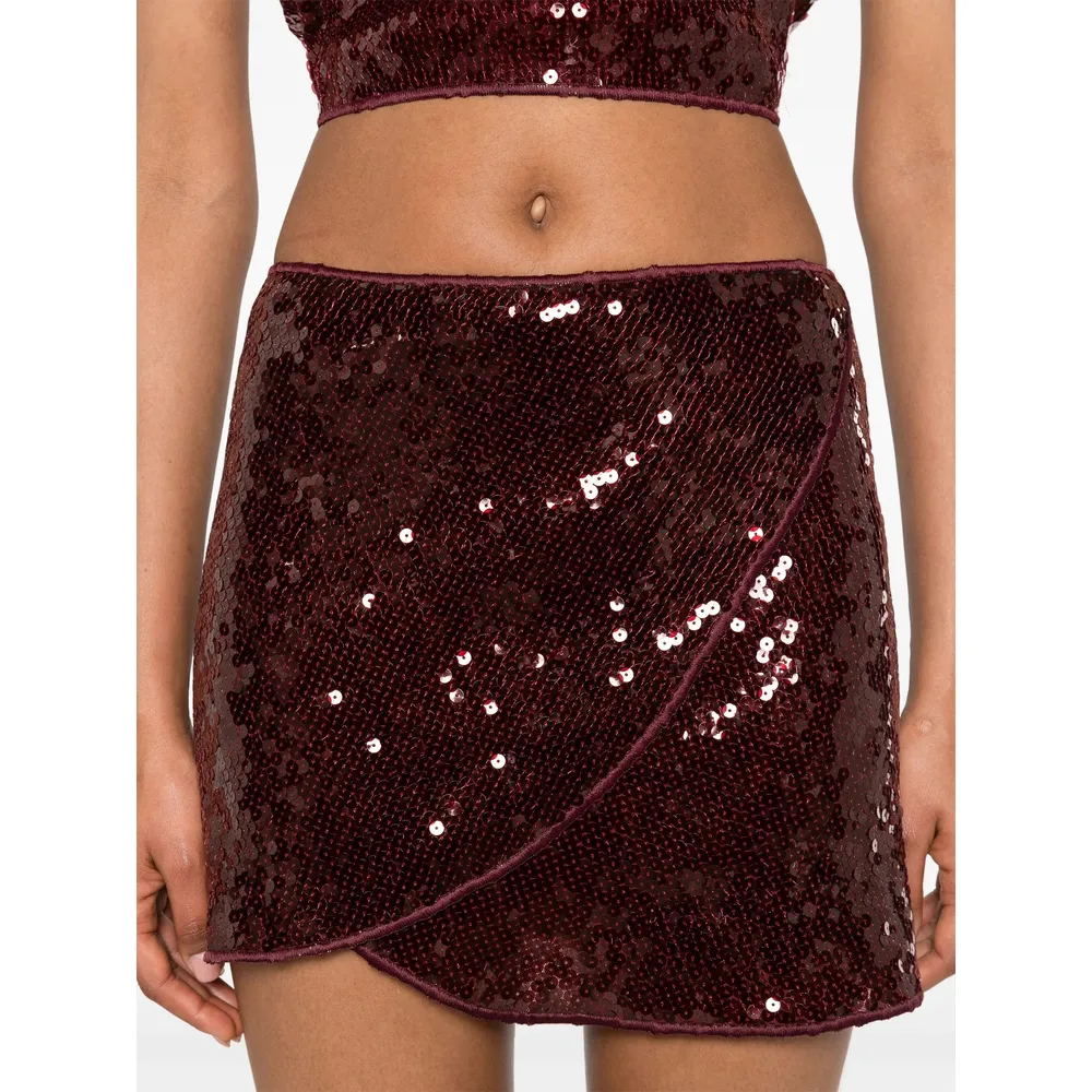 Asymmetric Hem Mini Skirt
