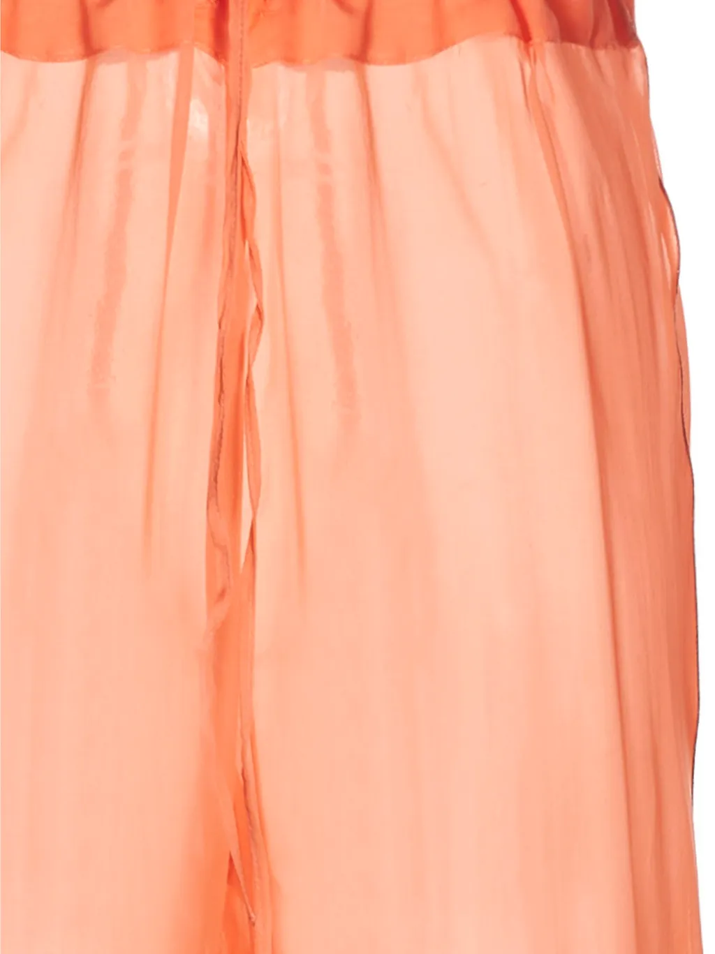 Feather Trimmed Silk Trousers
