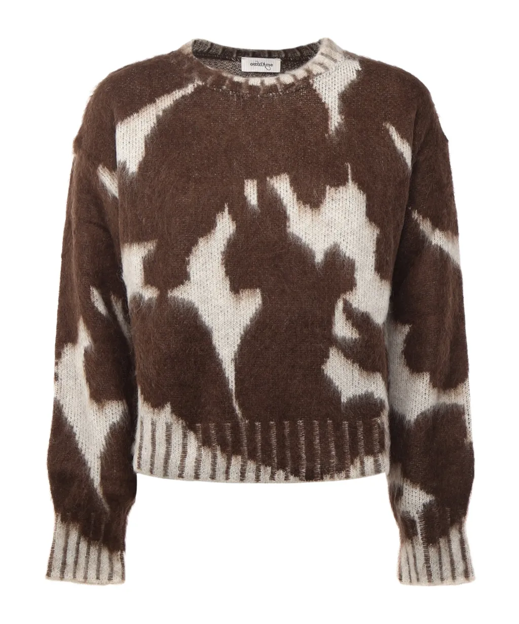 Patterned Crew Neck Knitwear