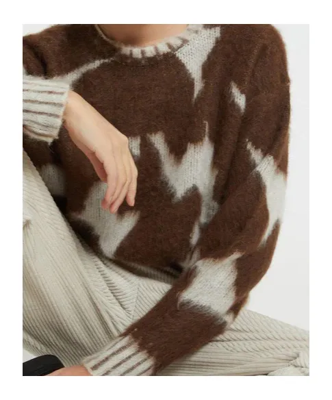 Patterned Crew Neck Knitwear