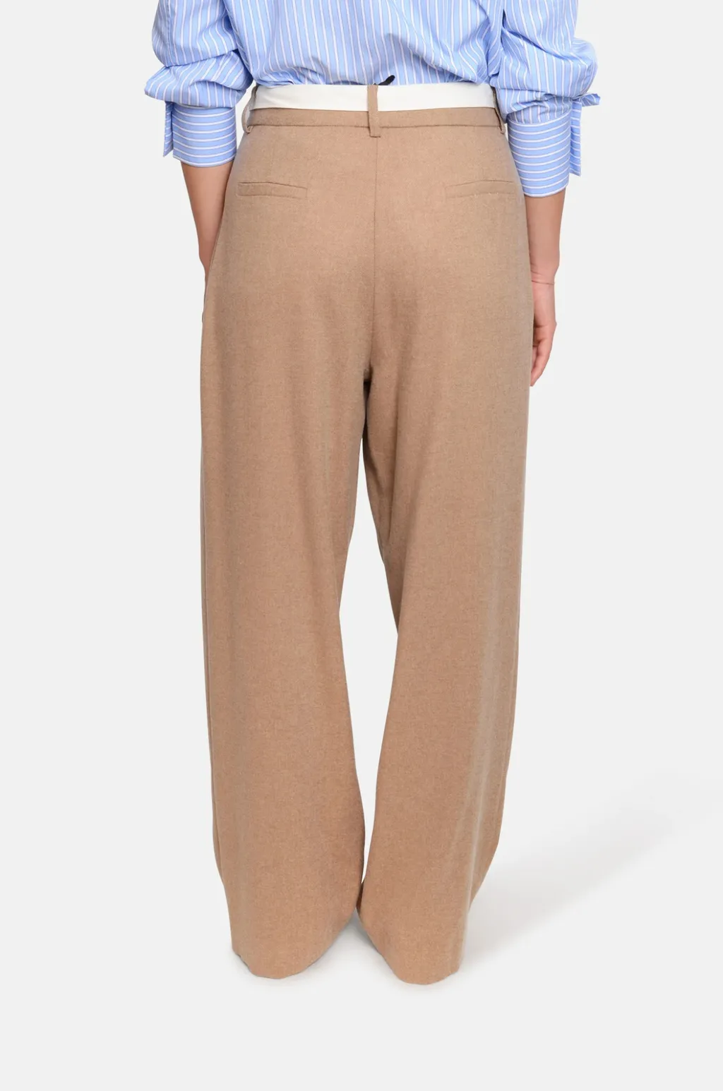 Wool-Blend Wide-Leg Pants