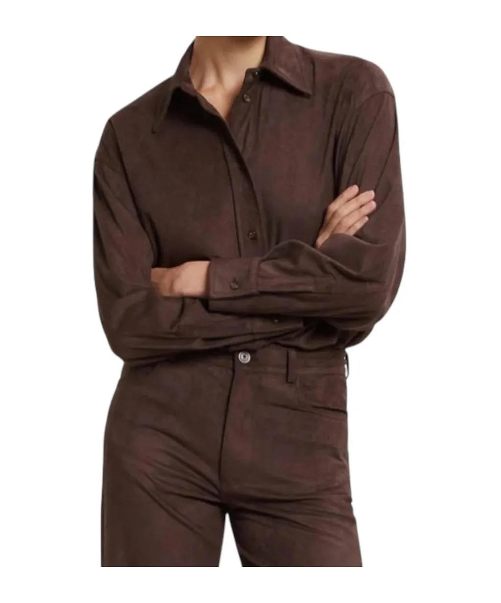 Buttoned Long-Sleeve Top