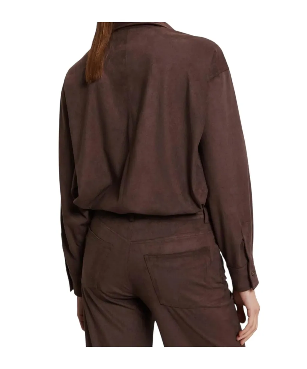 Buttoned Long-Sleeve Top