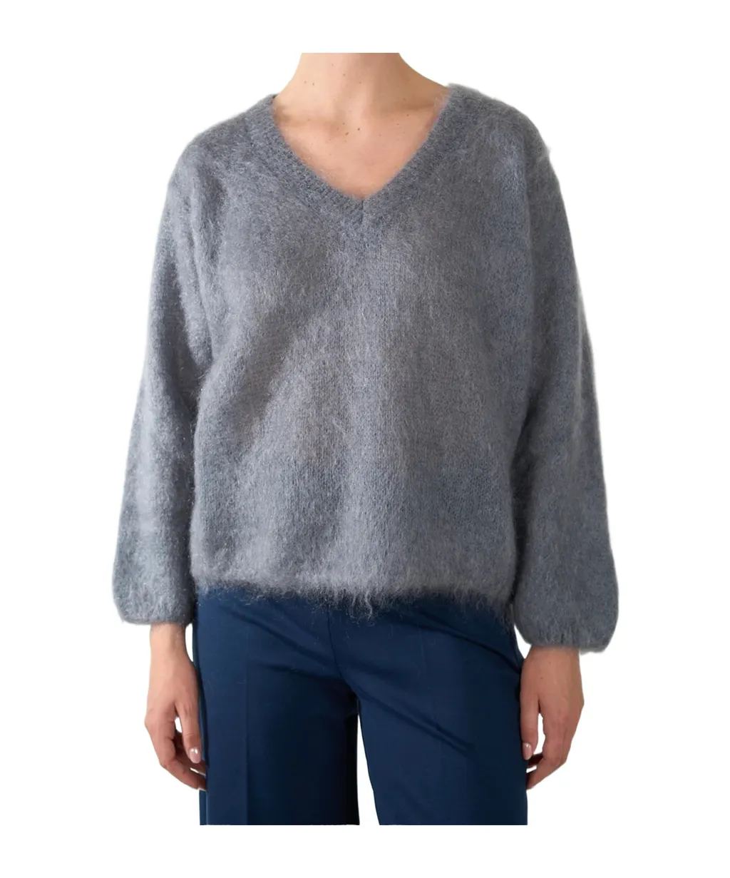V-Neck Mohair Knitwear