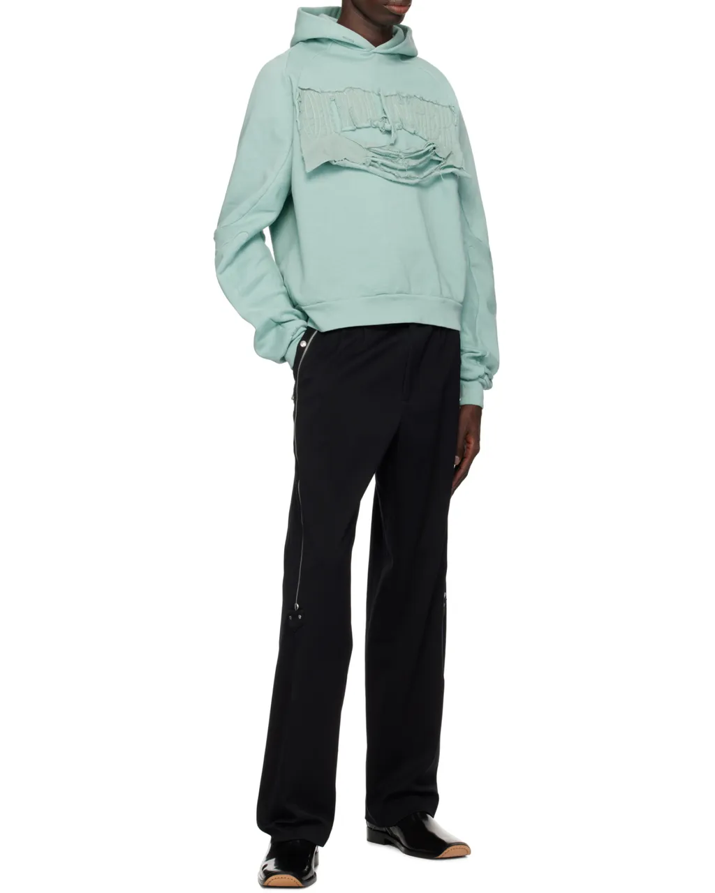 Distressed Multiline Hoodie