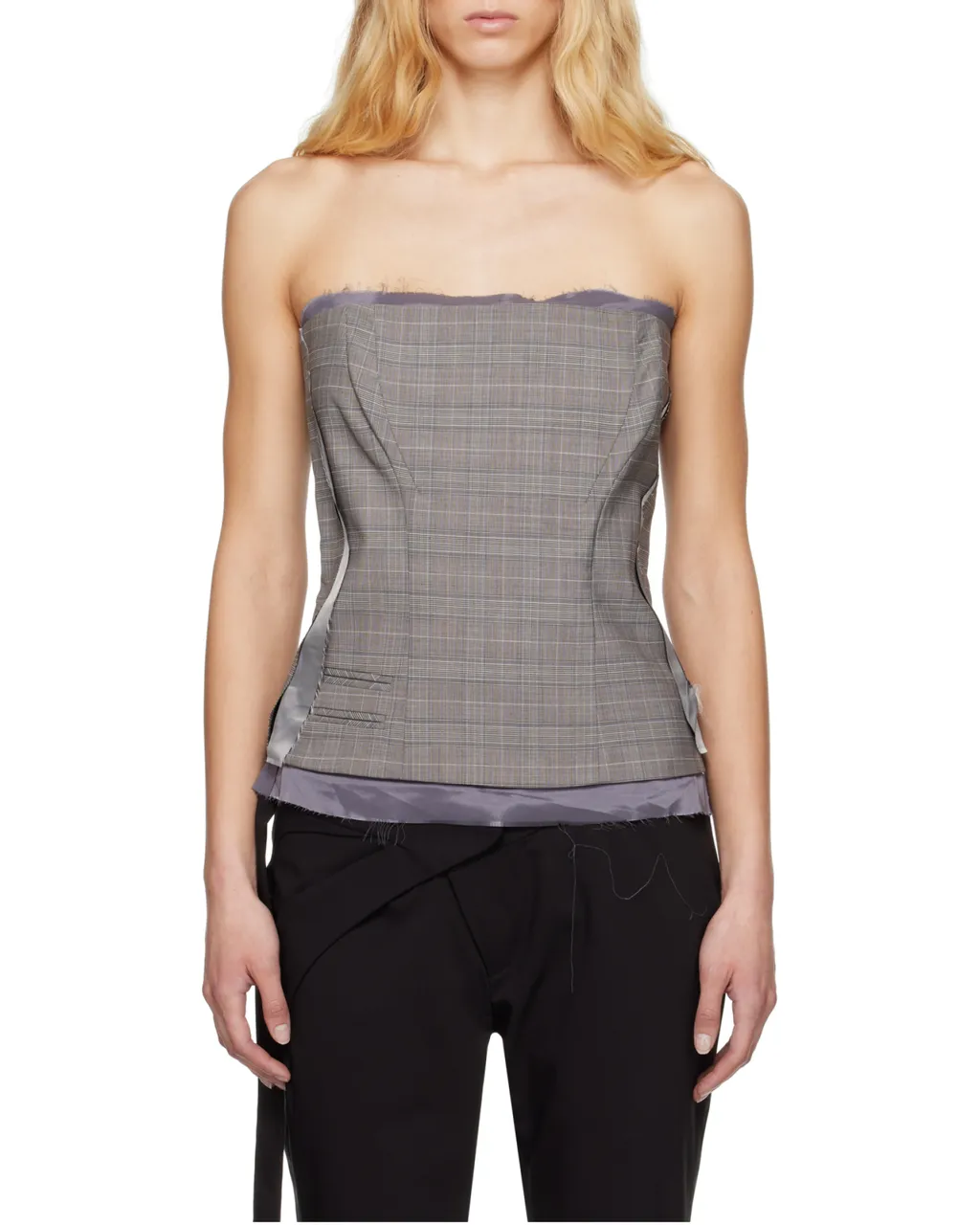 Plaid-Check Corset