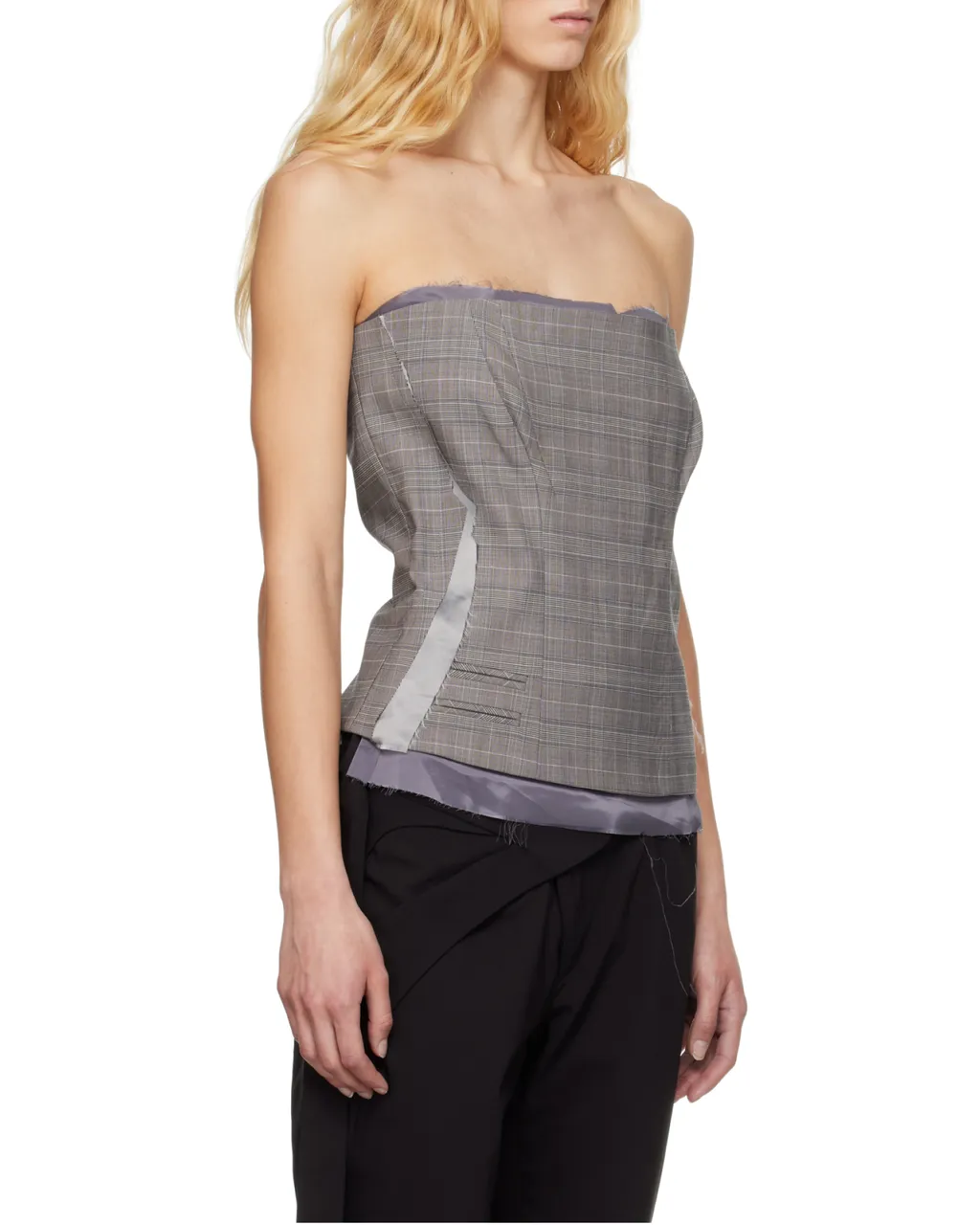 Plaid-Check Corset