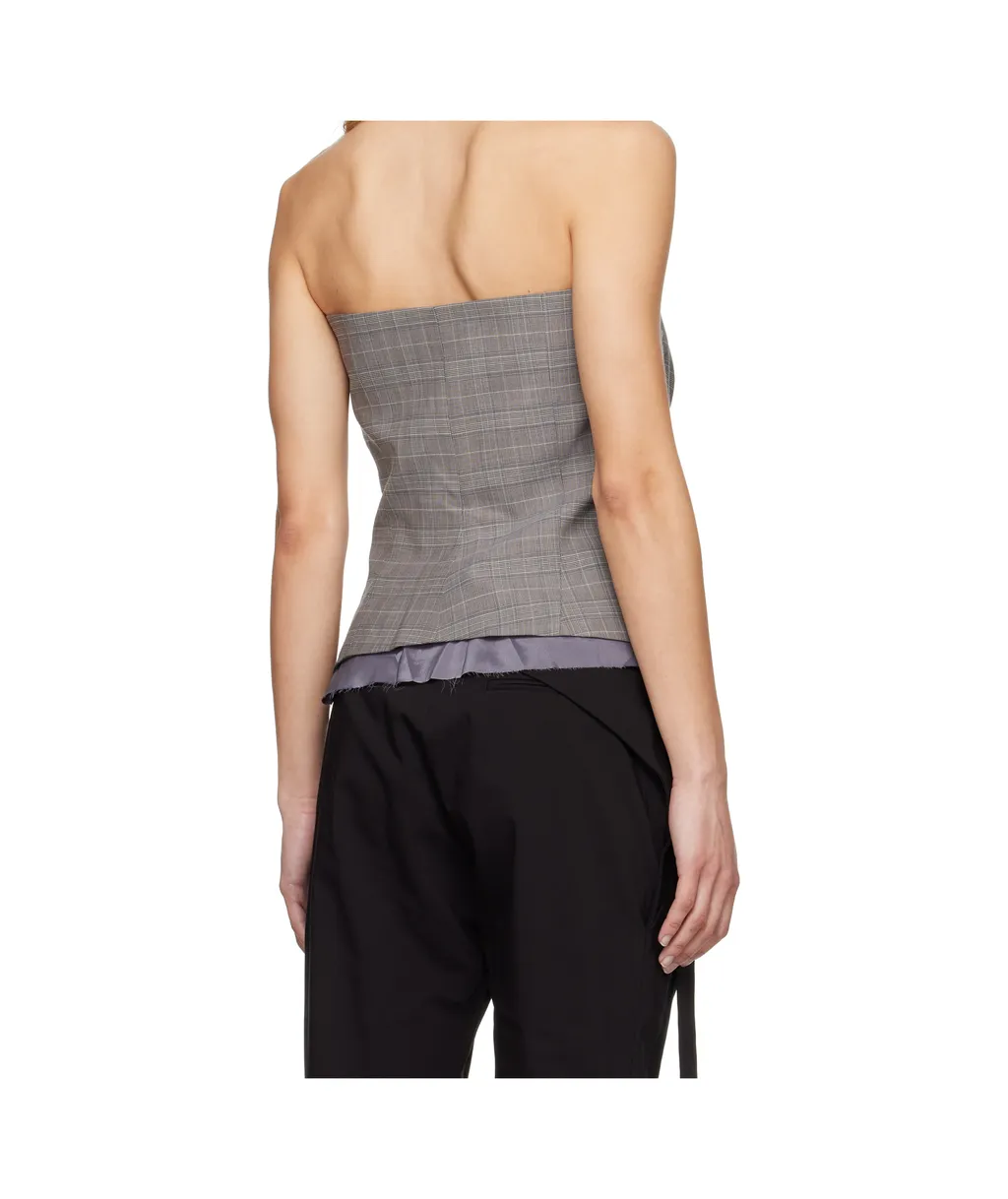 Plaid-Check Corset