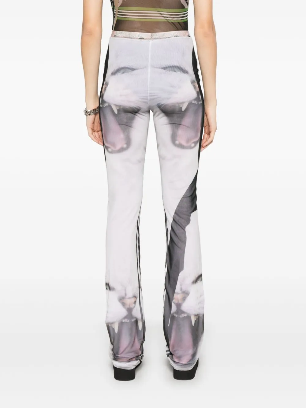 Printed Mesh Pants