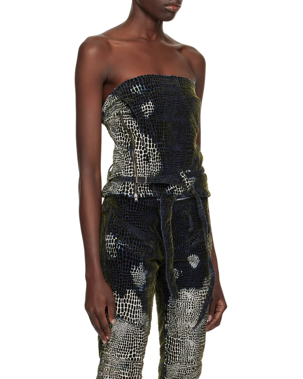 Pattern Denim Vest