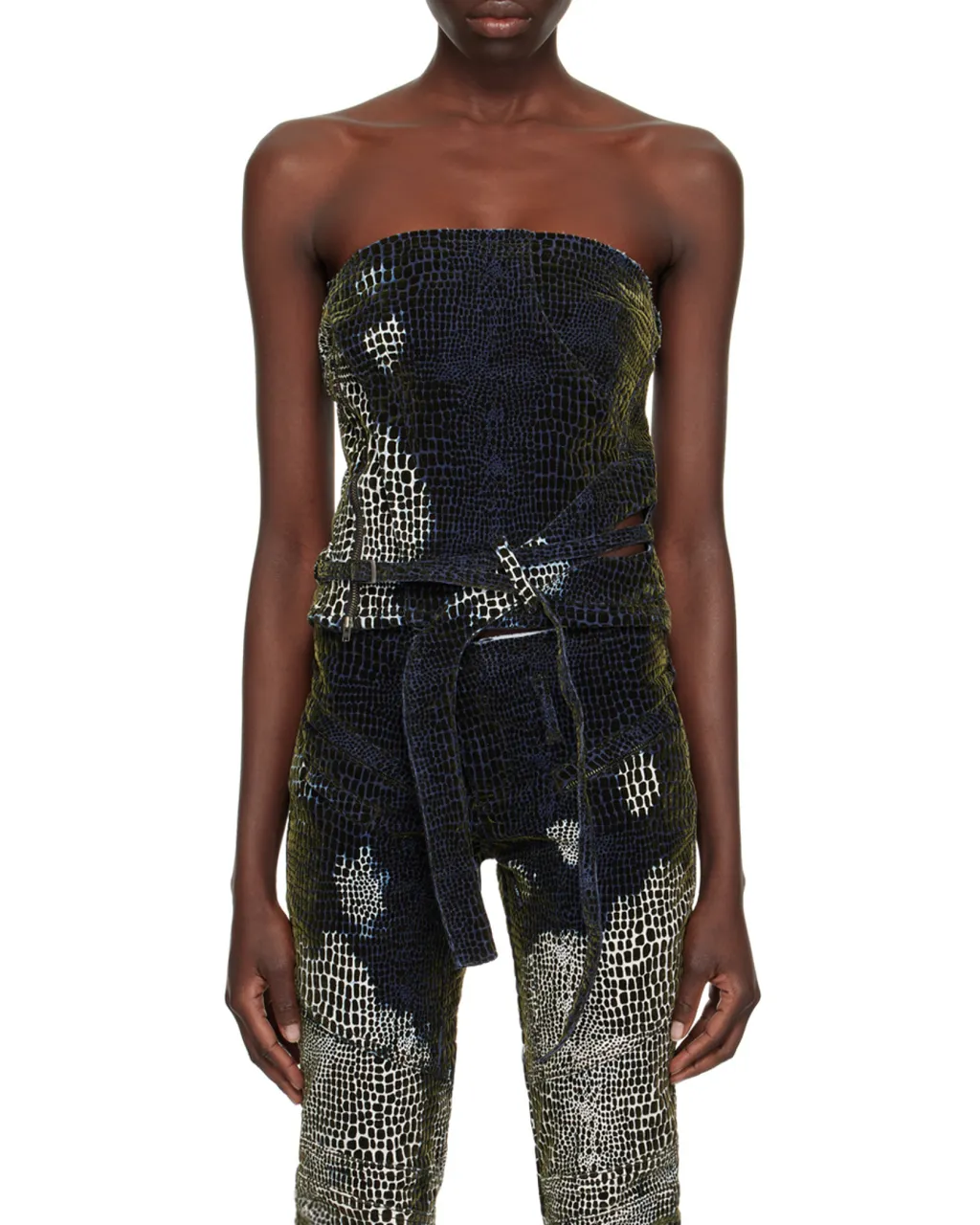 Pattern Denim Vest