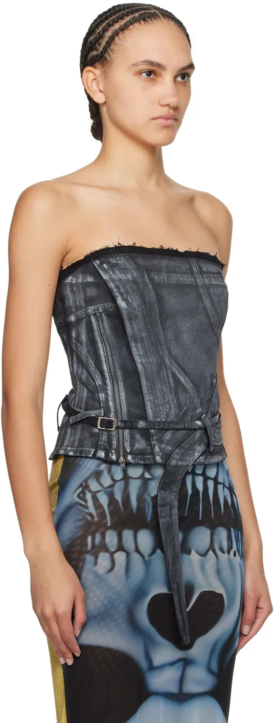 Strapless Denim Top