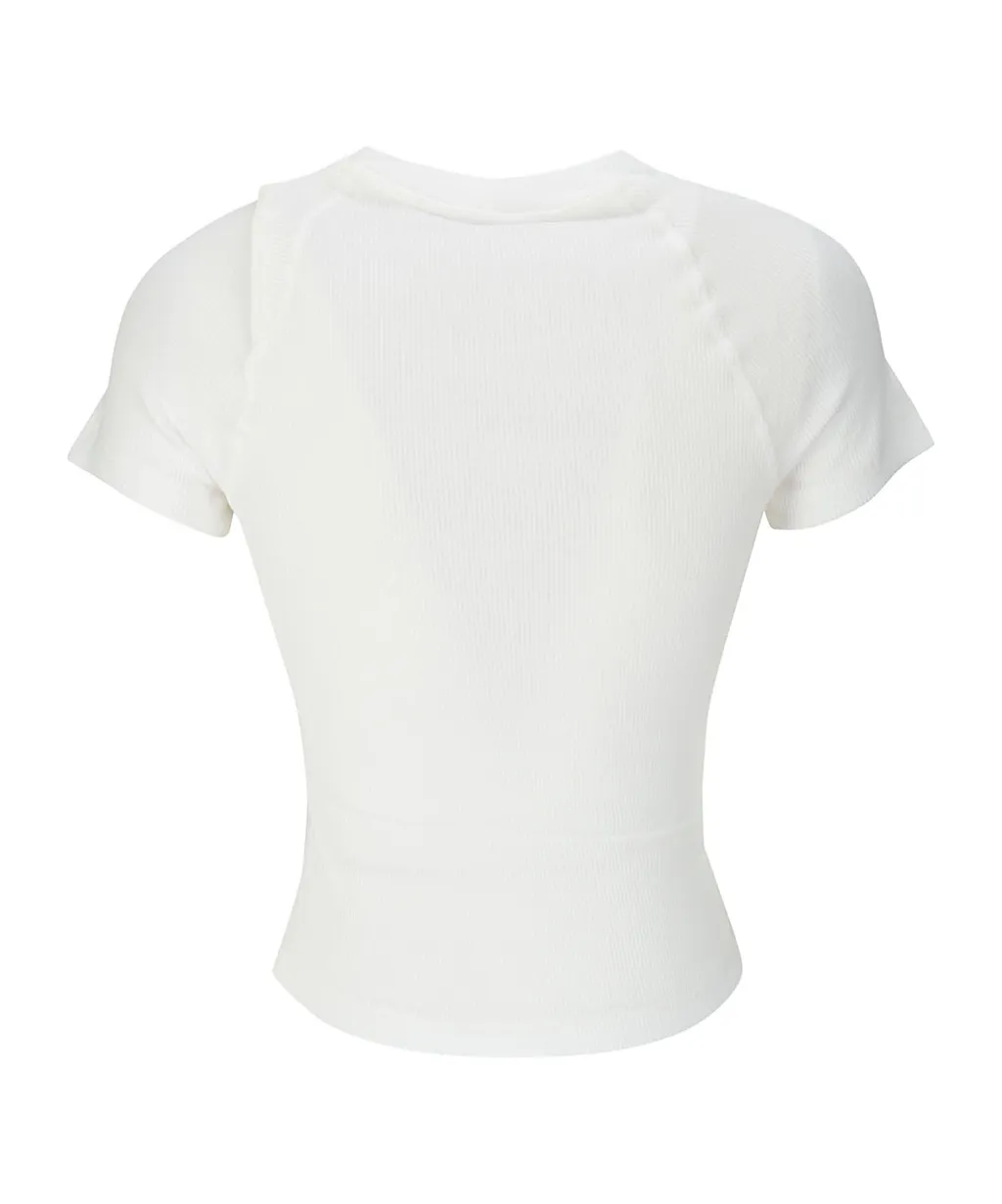 Deconstructed Ribbed T-Shirt
