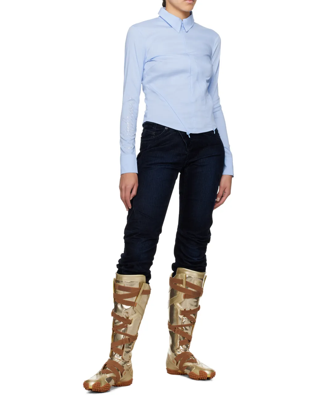 Logo-Embellished Asymmetric Shirt