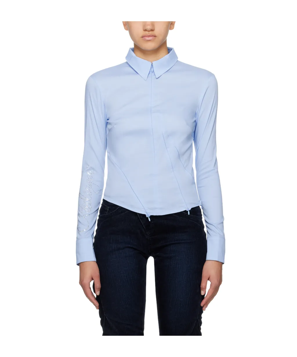 Logo-Embellished Asymmetric Shirt