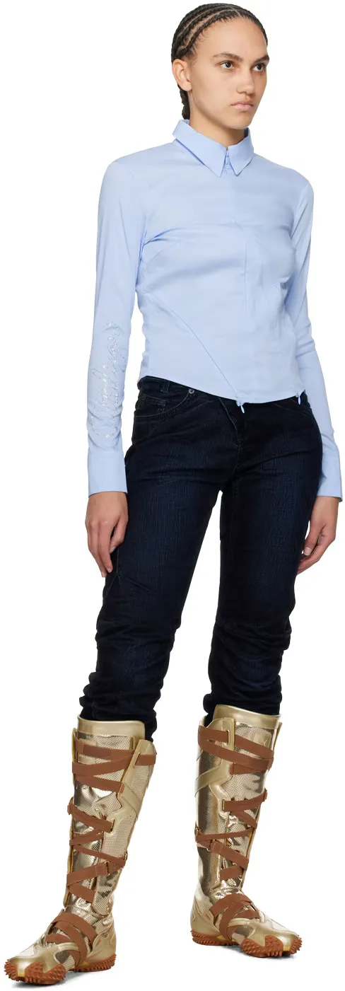 Logo-Embellished Asymmetric Shirt