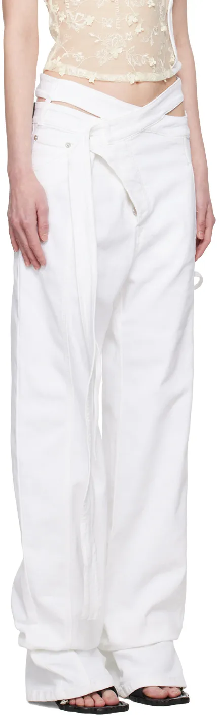 Irregular Placket Jeans