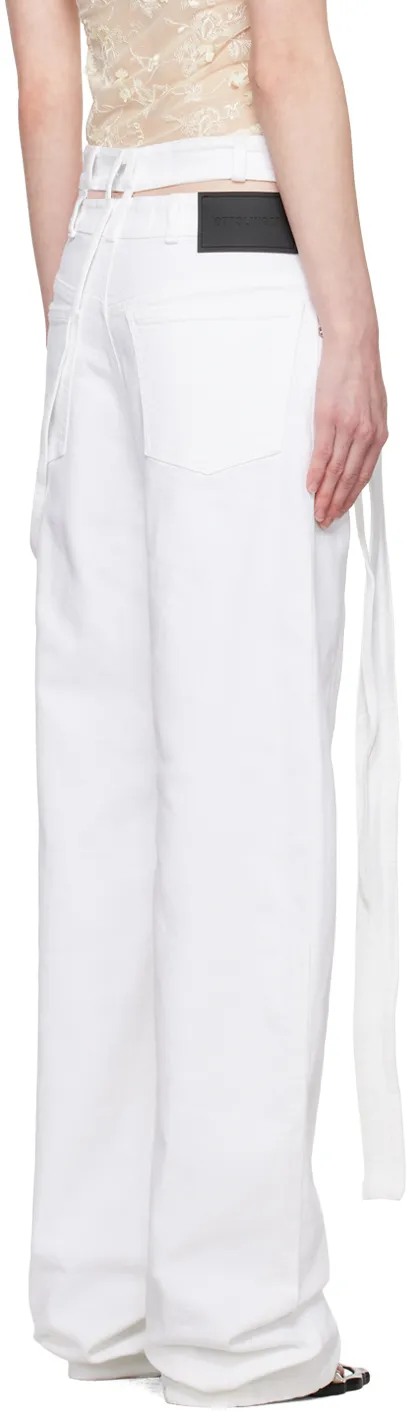 Irregular Placket Jeans