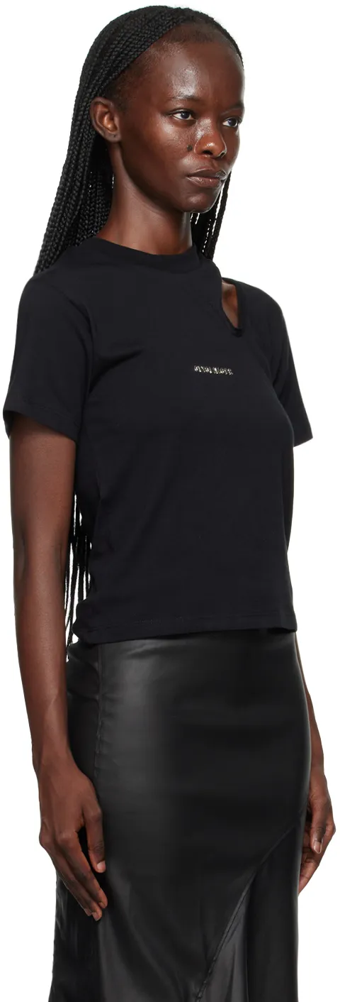 Cut-Out Detailed Crewneck T-Shirt