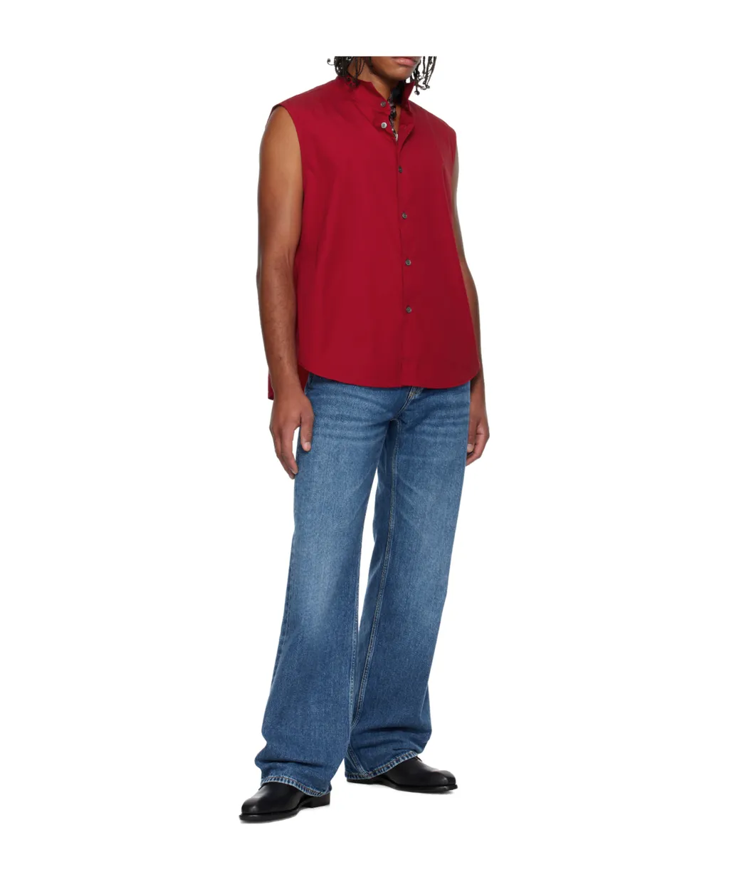 Sleeveless Buttoned Shirt