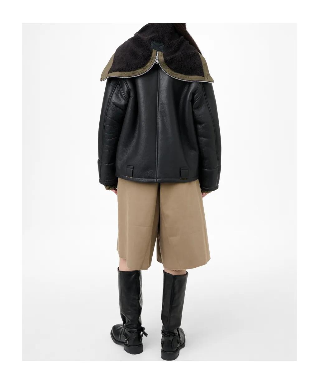 Hooded Shearling Jacket