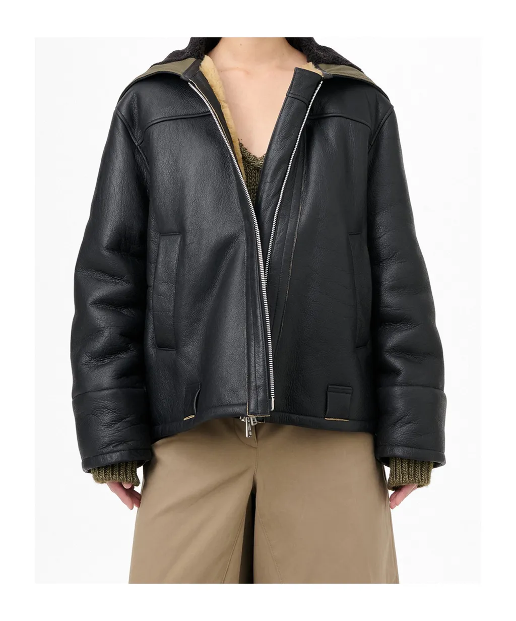 Hooded Shearling Jacket