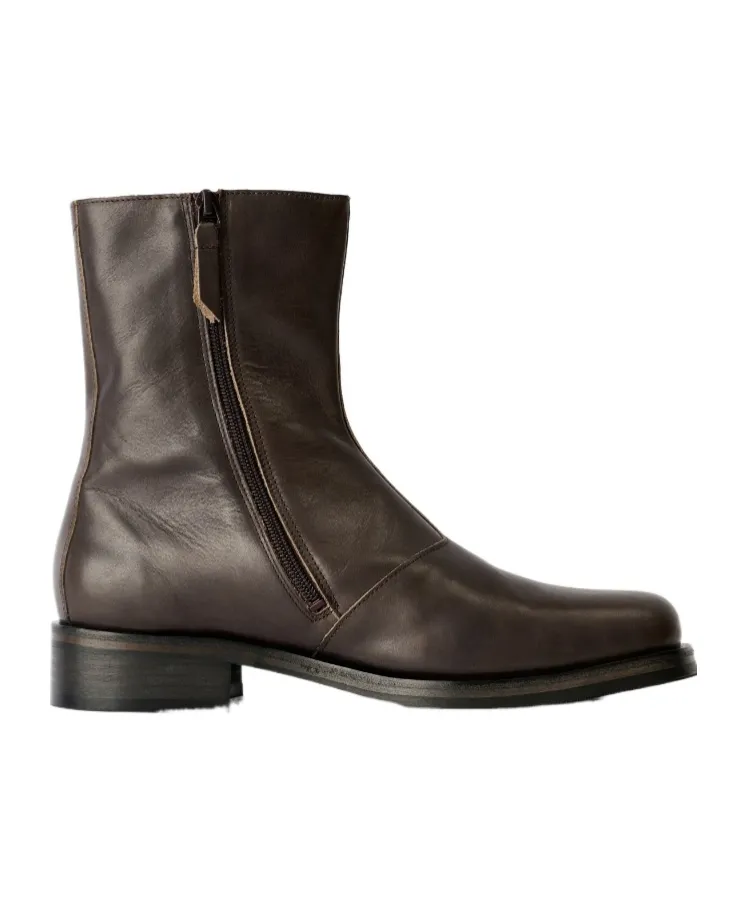 Slip-On Leather Boots