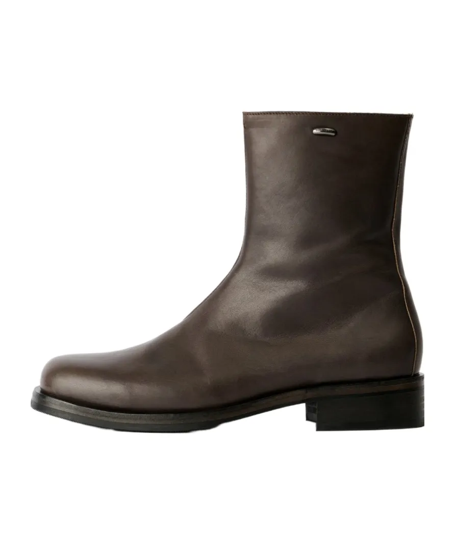 Slip-On Leather Boots