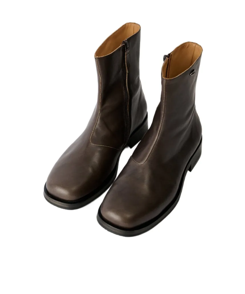 Slip-On Leather Boots