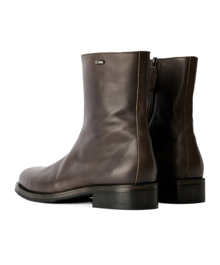 Slip-On Leather Boots