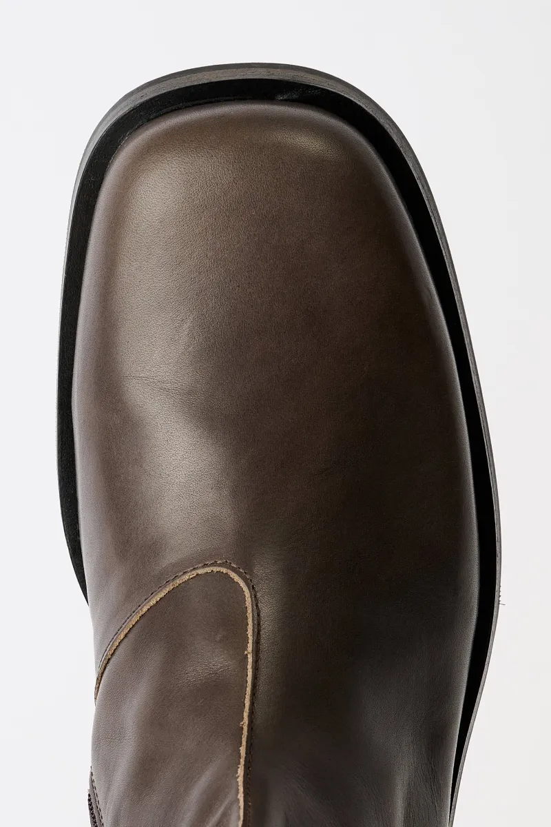 Slip-On Leather Boots