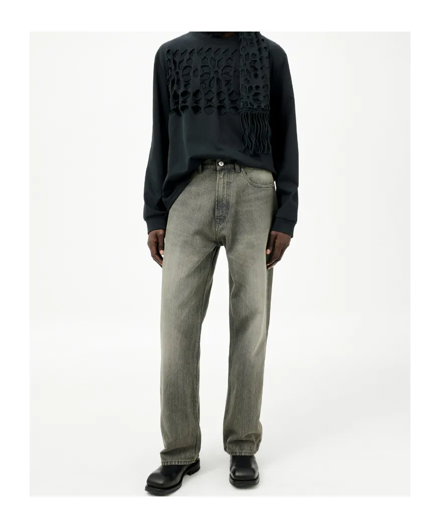 Third Cut Logo Patch Jeans