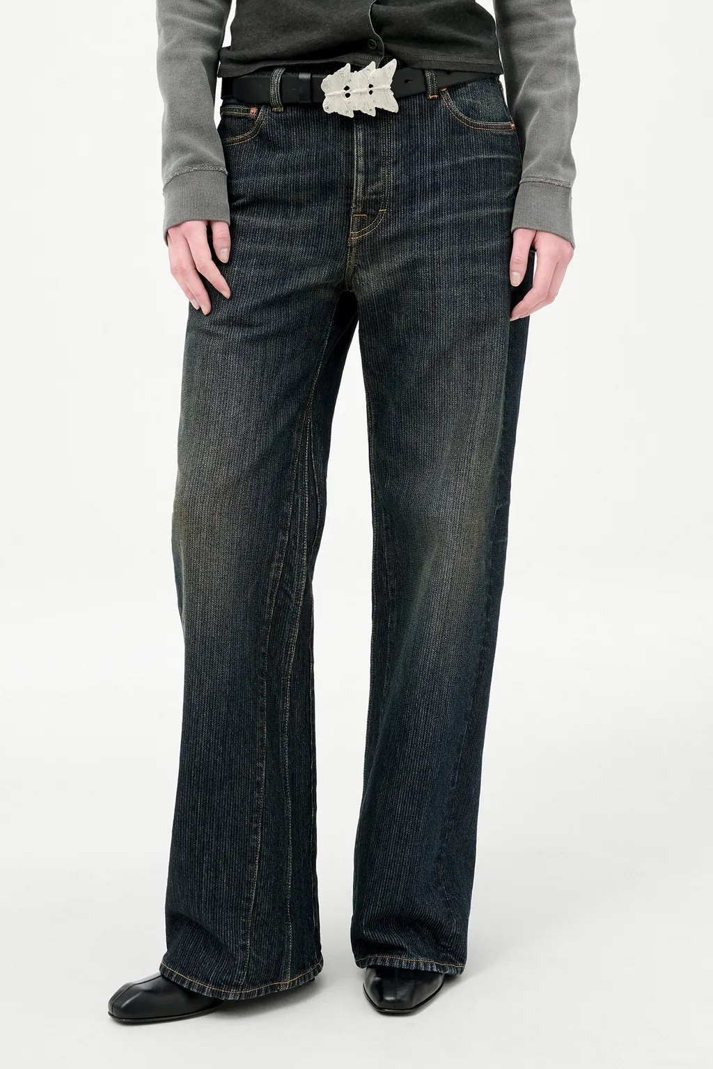 Treble Cut Wide Leg Jeans