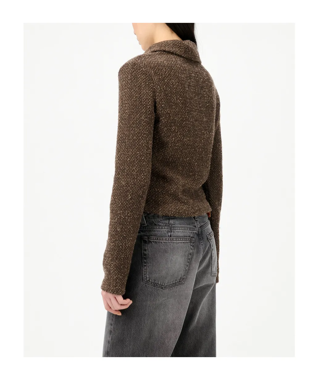 Slim Zip Long-Sleeved Cardigan