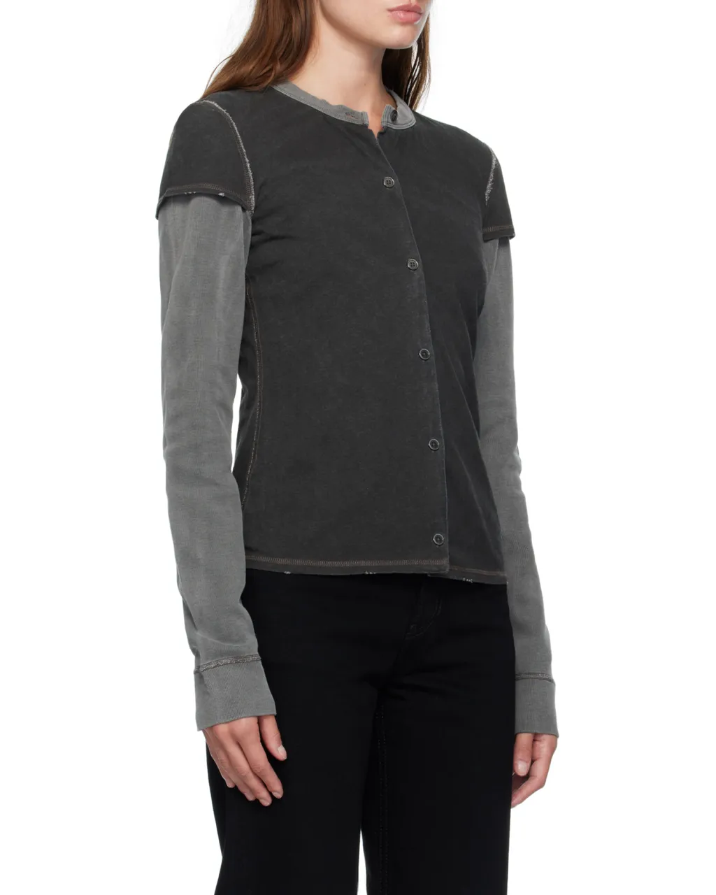 Layered Long-Sleeved Sweatshirt