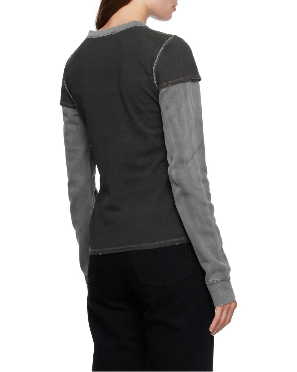 Layered Long-Sleeved Sweatshirt