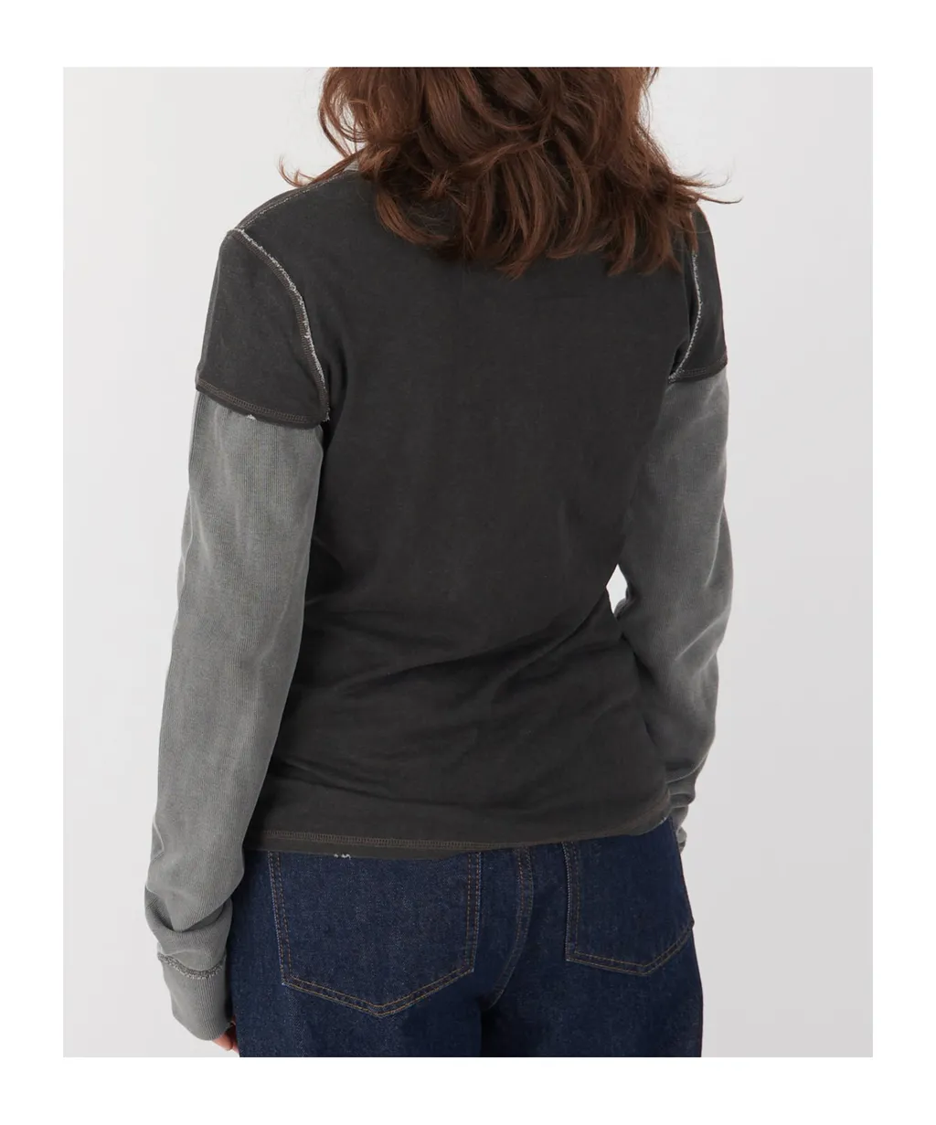 Layered Long-Sleeved Sweatshirt