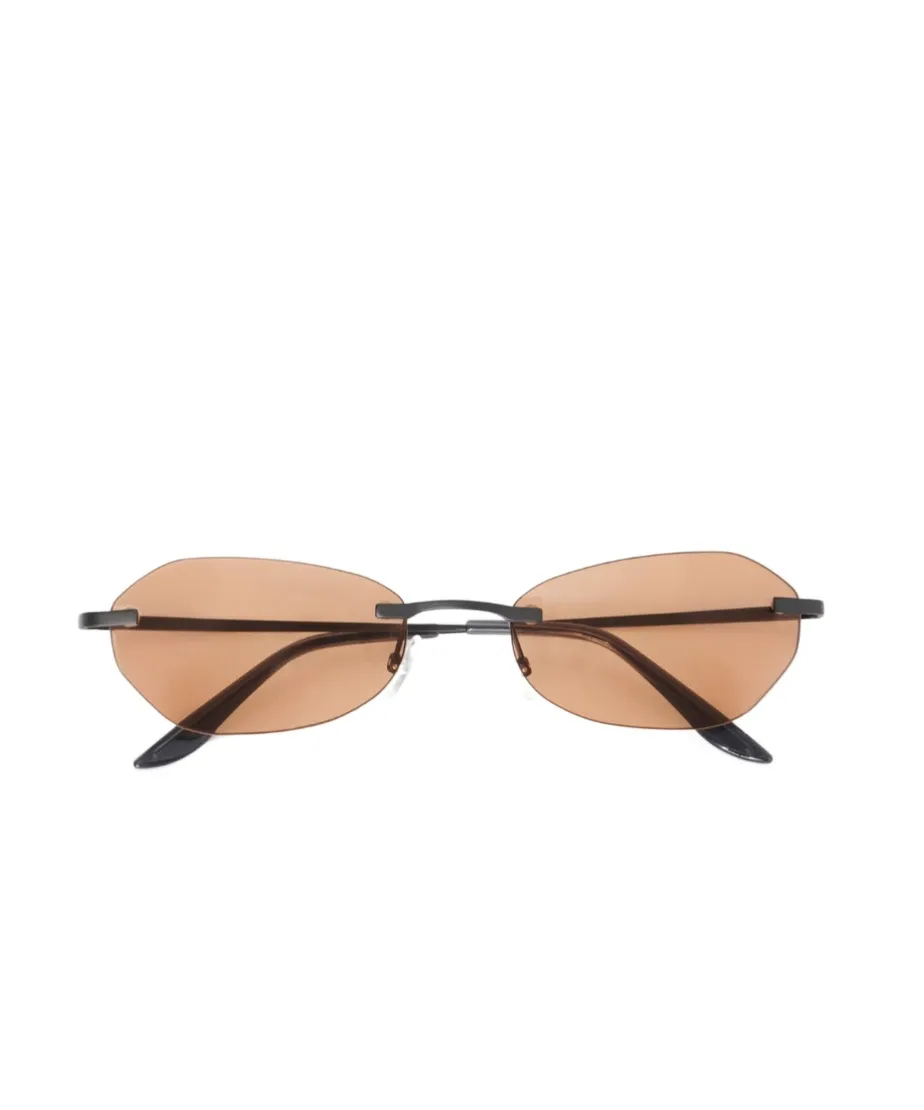Rimless Oval-Frame Sunglasses