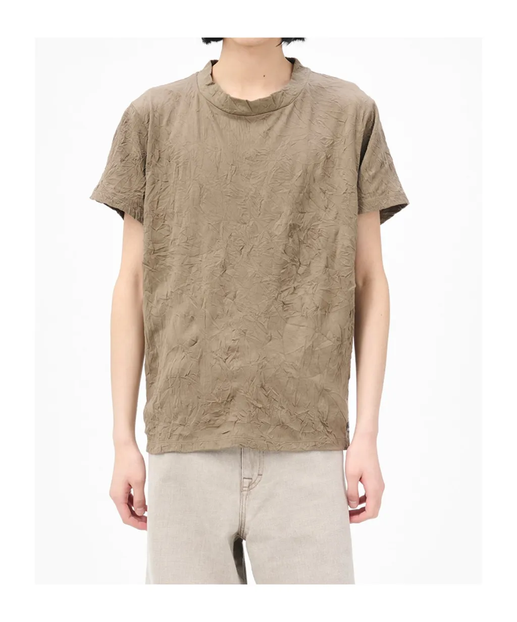 Crinkle Crew-Neck T-Shirt