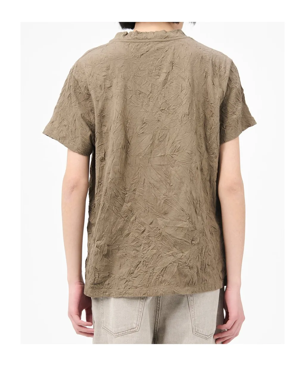 Crinkle Crew-Neck T-Shirt