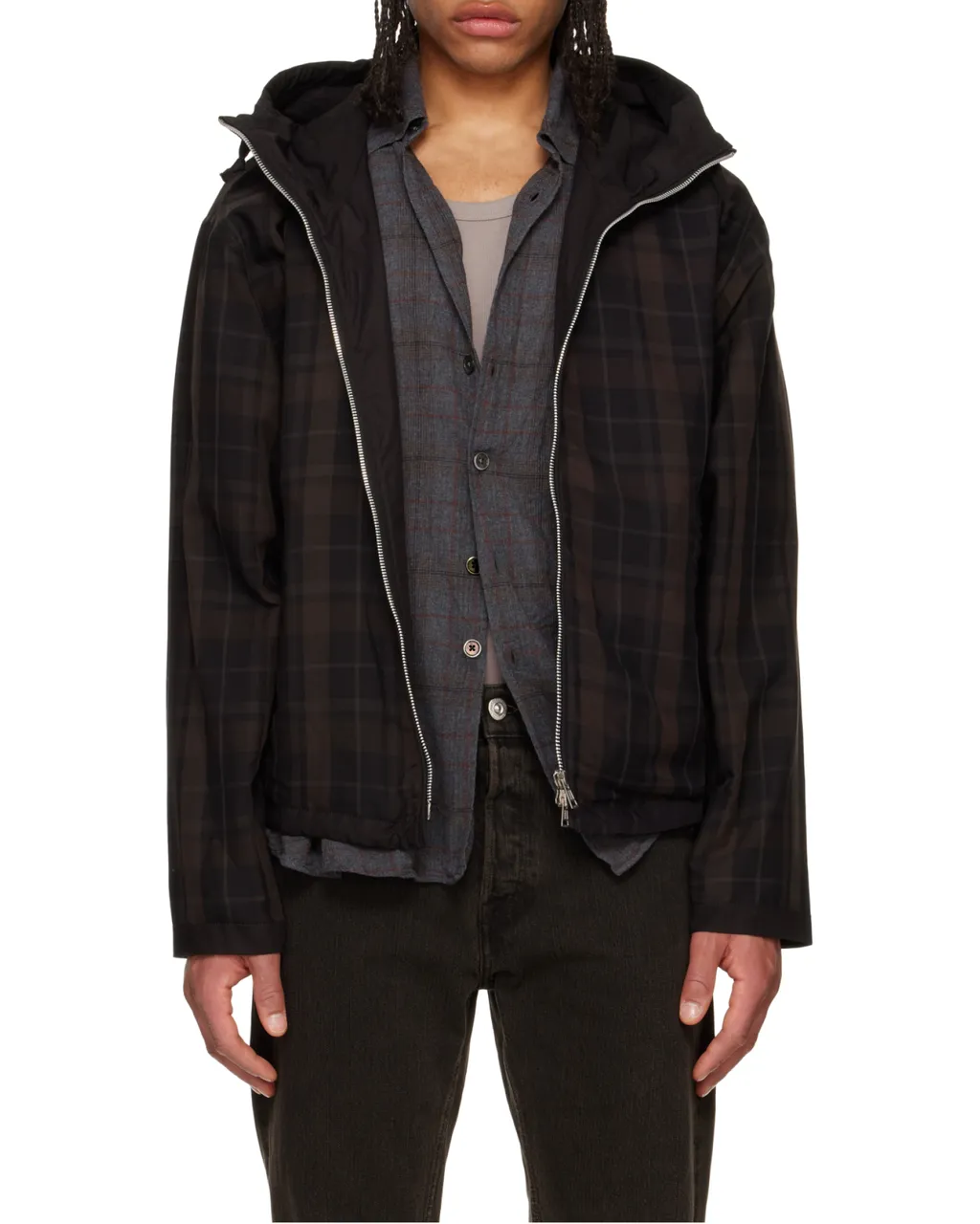 Check Hooded Jacket