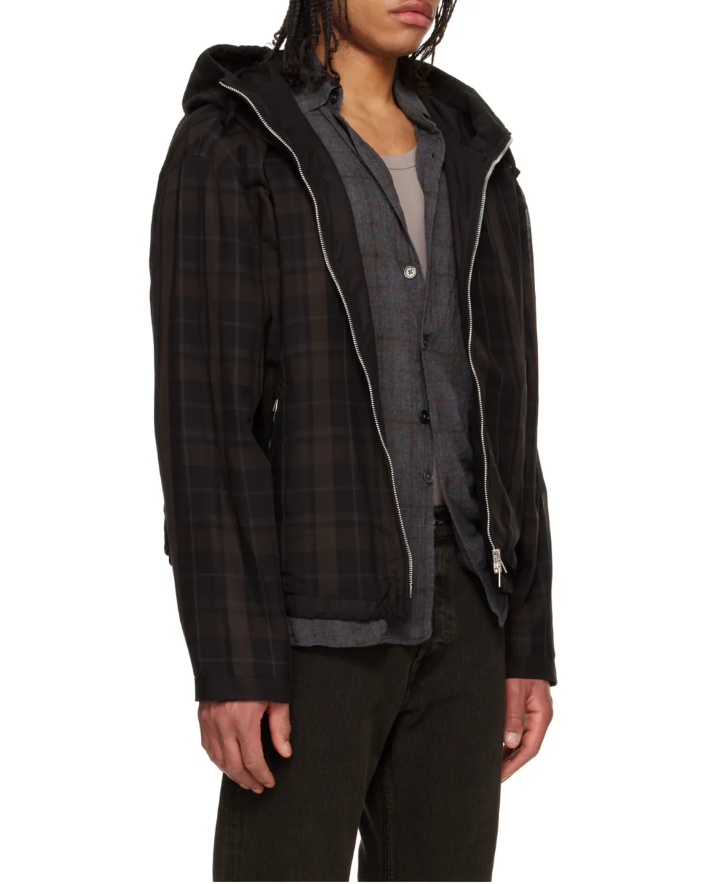Check Hooded Jacket
