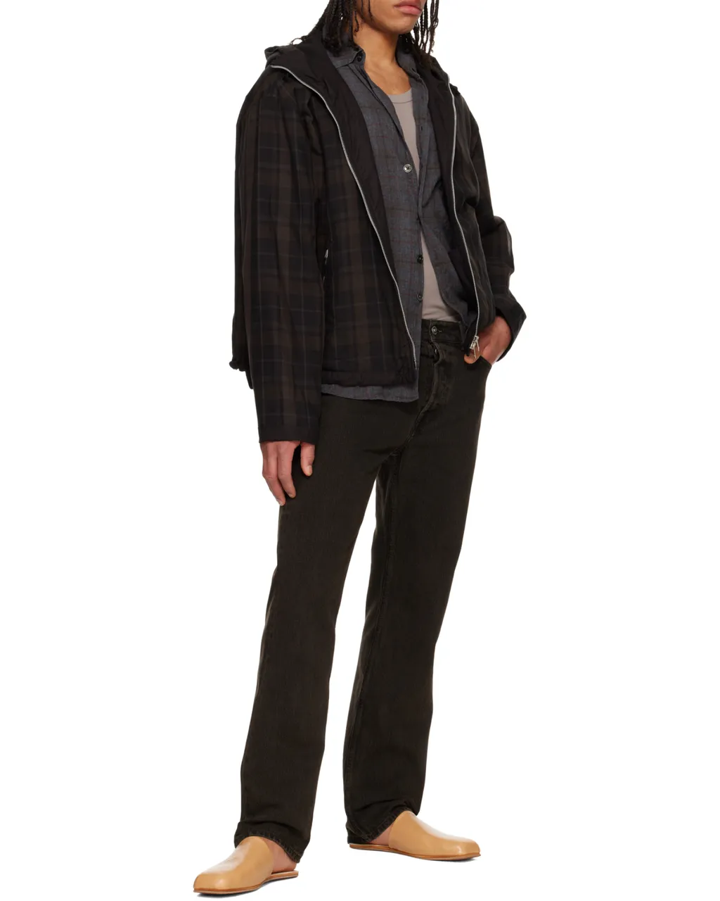 Check Hooded Jacket