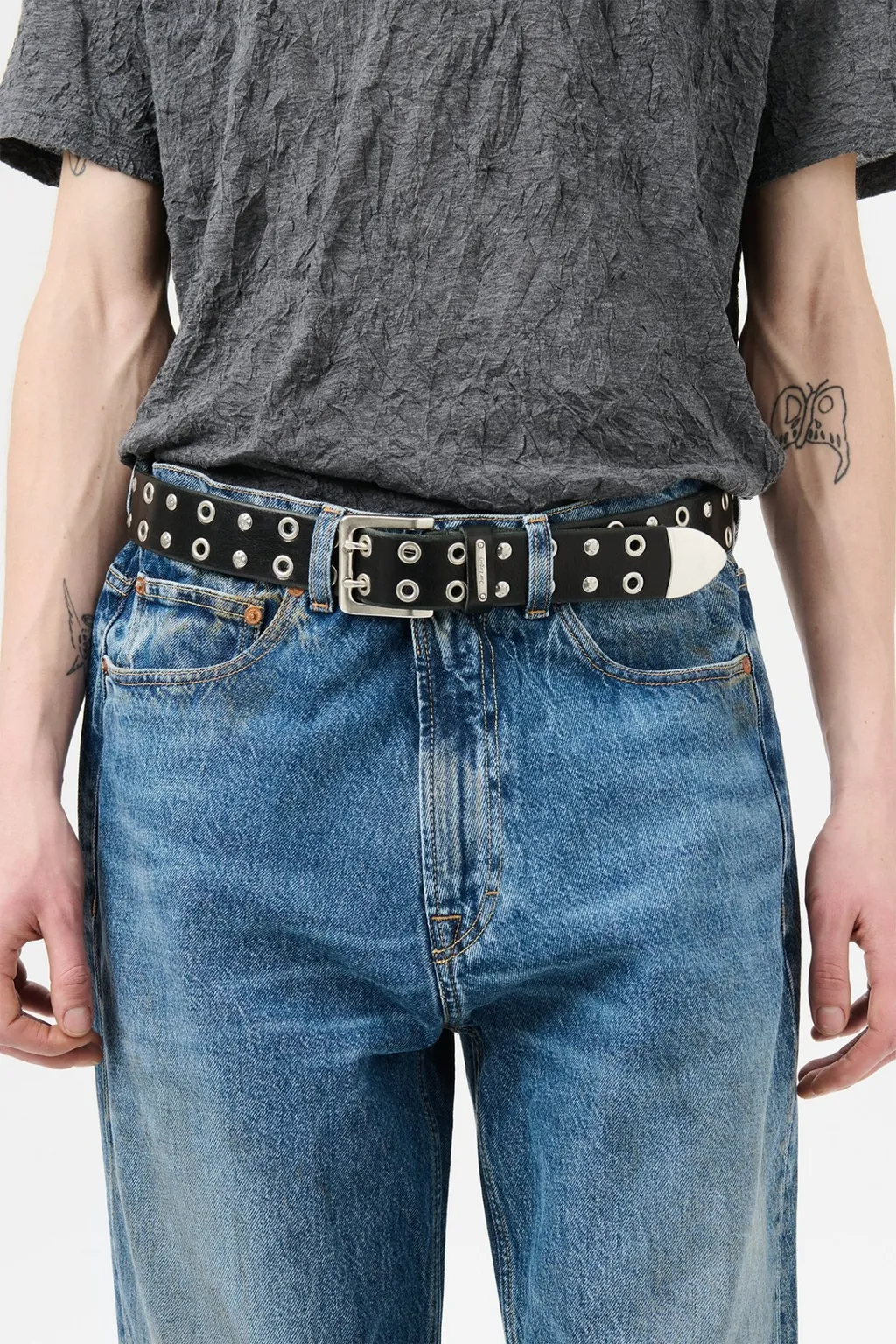 Studded Double Buckle Belt