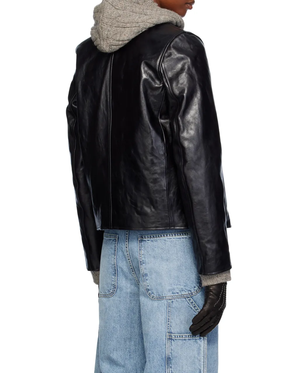 Zippered Leather Jacket