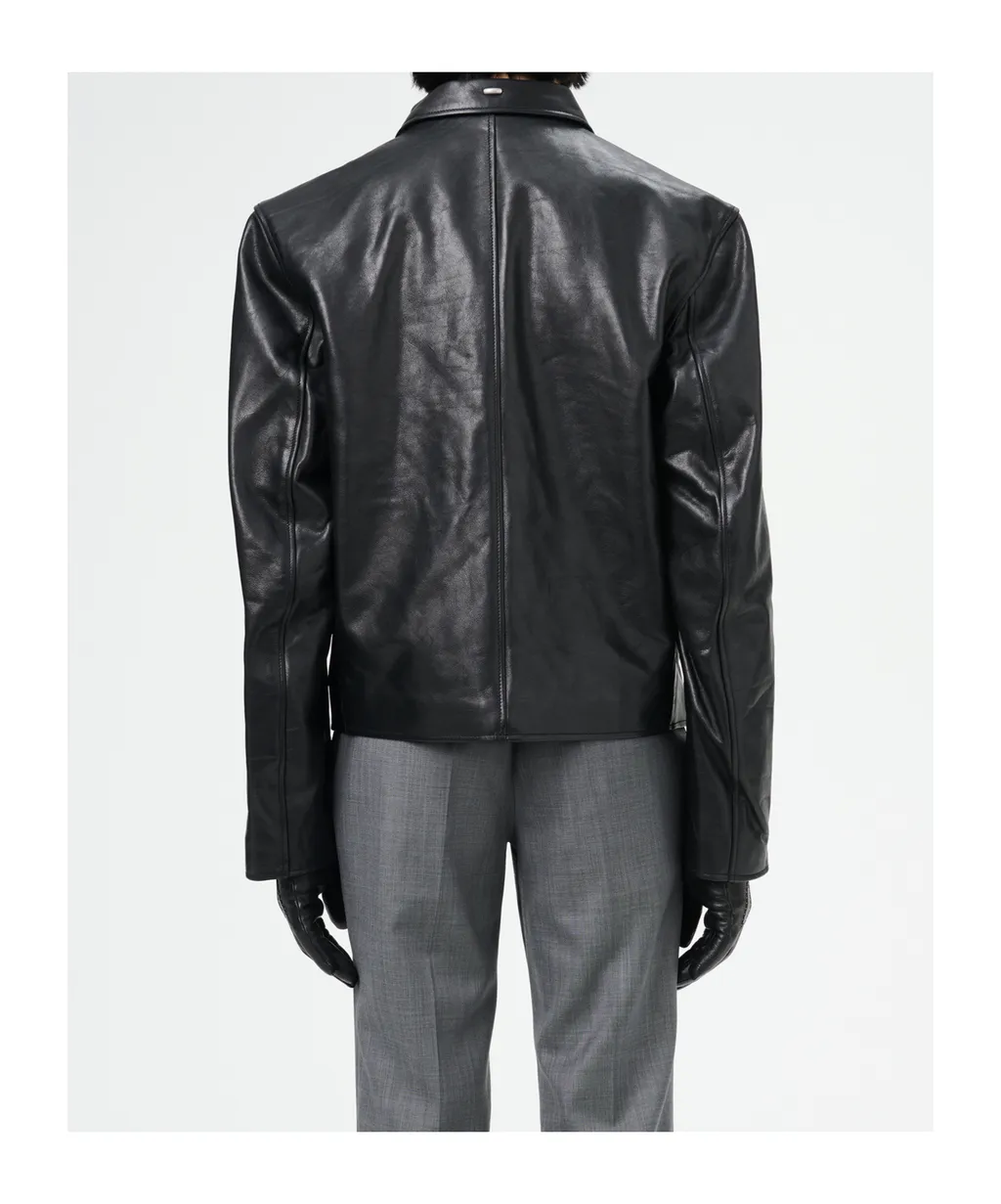 Zippered Leather Jacket
